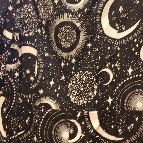 Heart of Haute Monique Celestial Print Midi Dress - Black and White - Picture 2 of 8